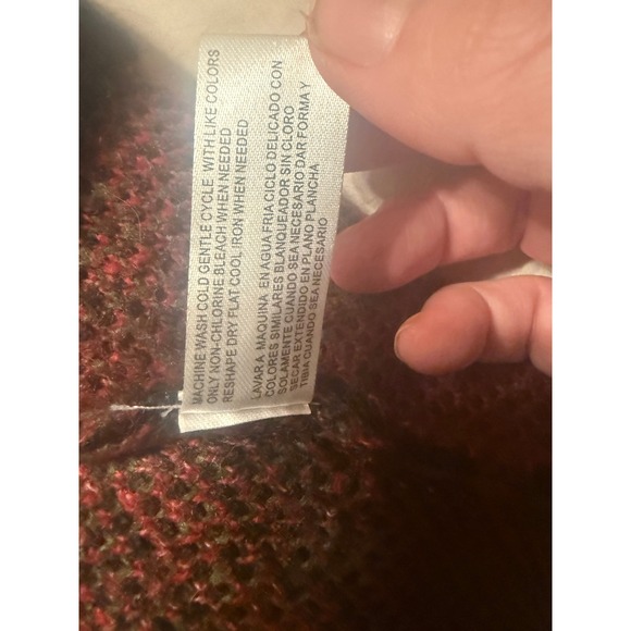 BY DESIGN Black Red Rose Floral Knit Long Cardigan Sweater Womens Small - Picture 7 of 8